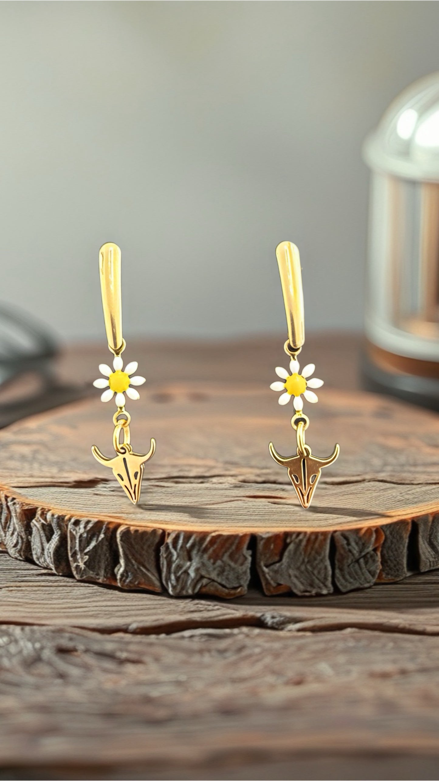 Pendientes margaritas West