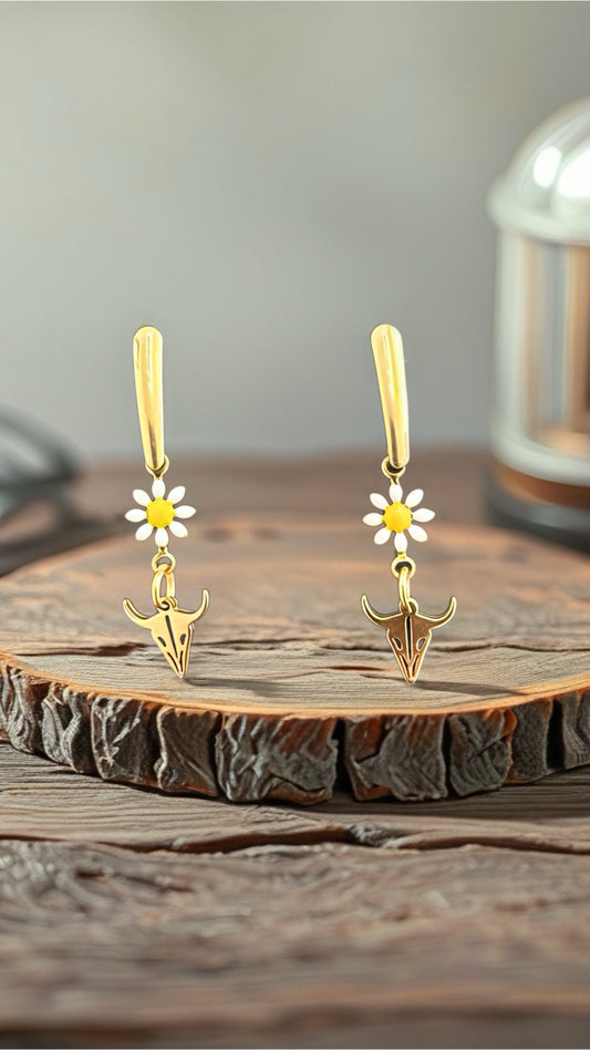 Pendientes margaritas West